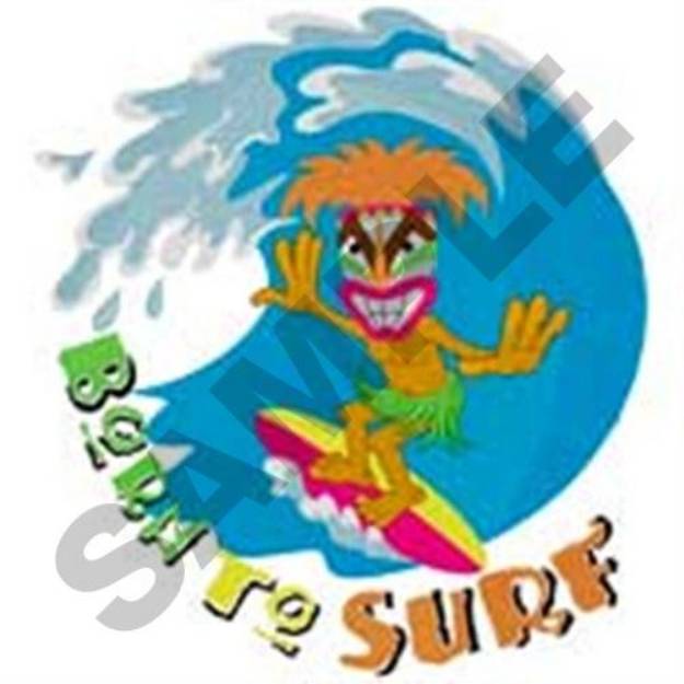 Picture of Born To Surf Machine Embroidery Design