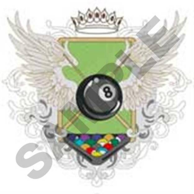 Picture of Billiards Wings Machine Embroidery Design