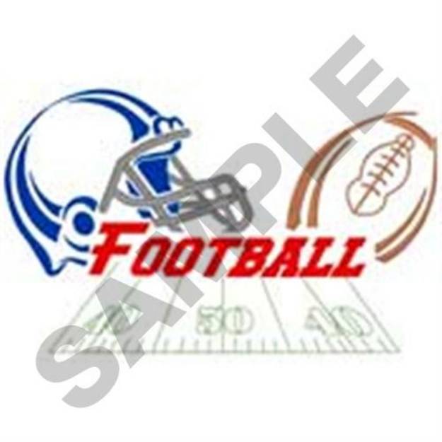 Picture of Football Field Machine Embroidery Design