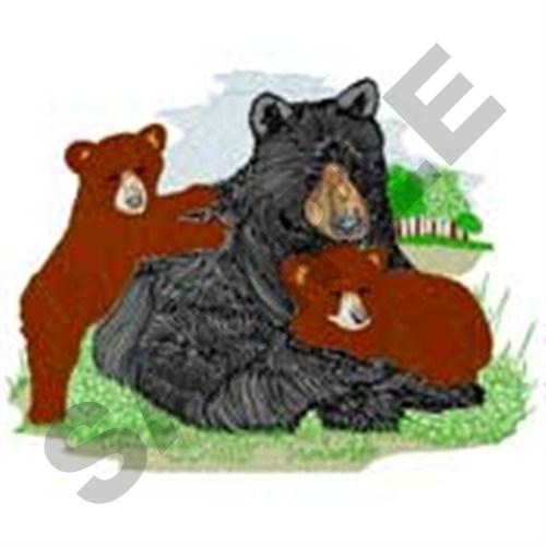 Black Bears Machine Embroidery Design