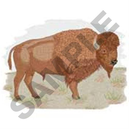 Bison Bull Machine Embroidery Design