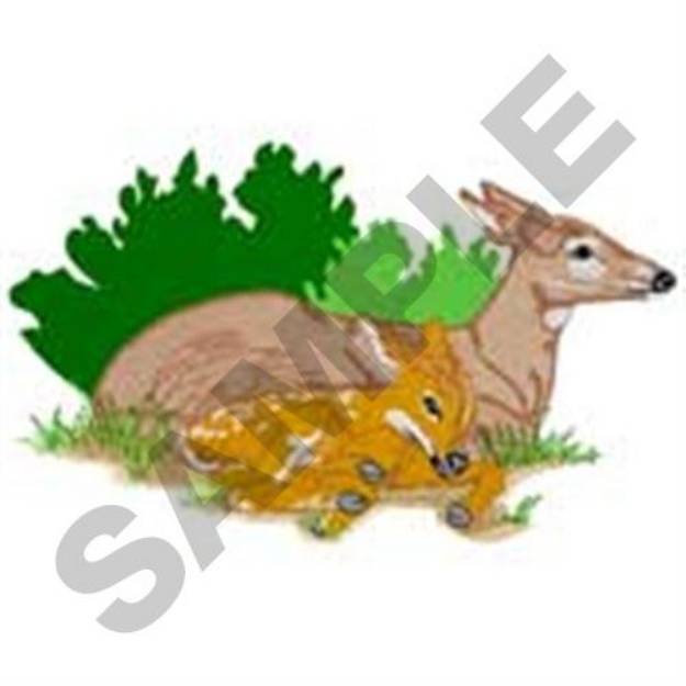 Picture of Whitetail Doe Machine Embroidery Design
