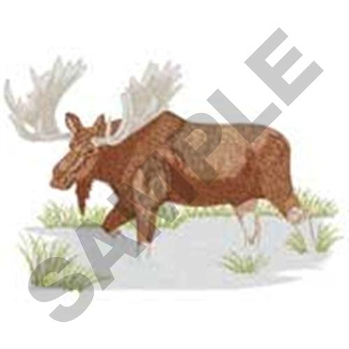 Bull Moose Machine Embroidery Design