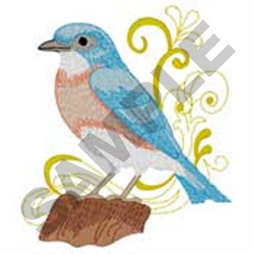 Eastern Bluebird Machine Embroidery Design