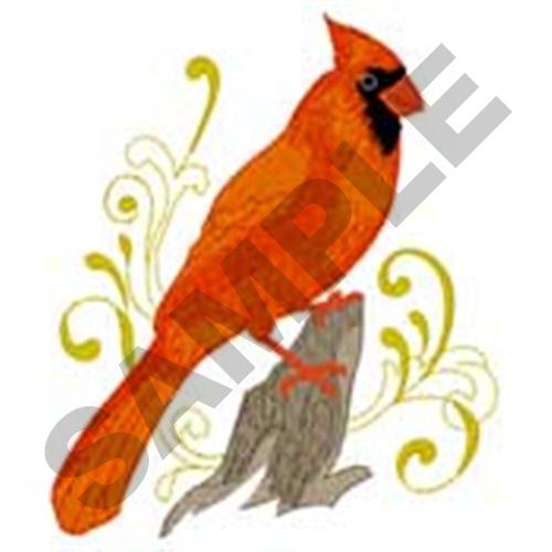 Northern Cardinal Machine Embroidery Design