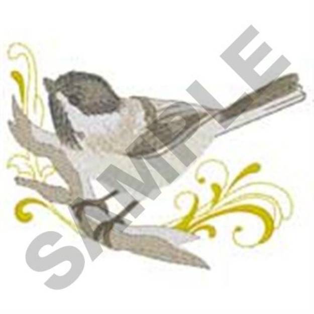 Picture of Black Capped Chickadee Machine Embroidery Design
