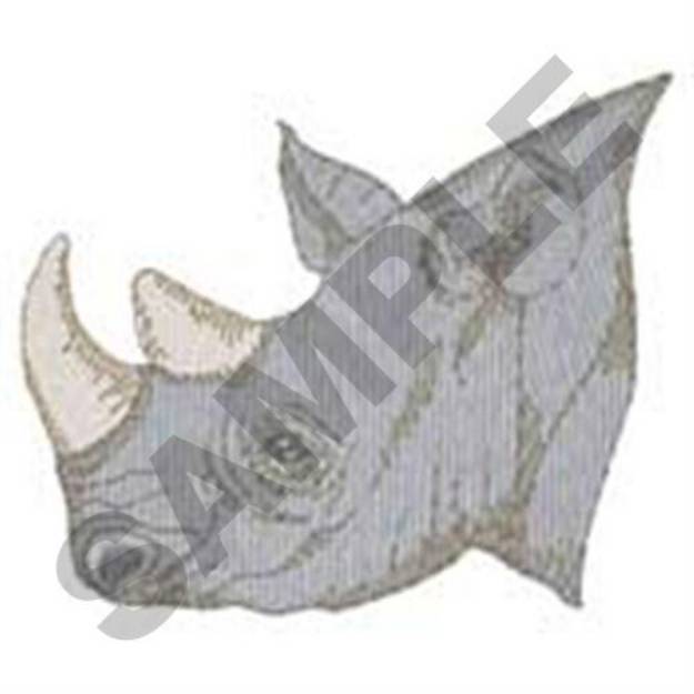 Picture of Rhino Head Machine Embroidery Design