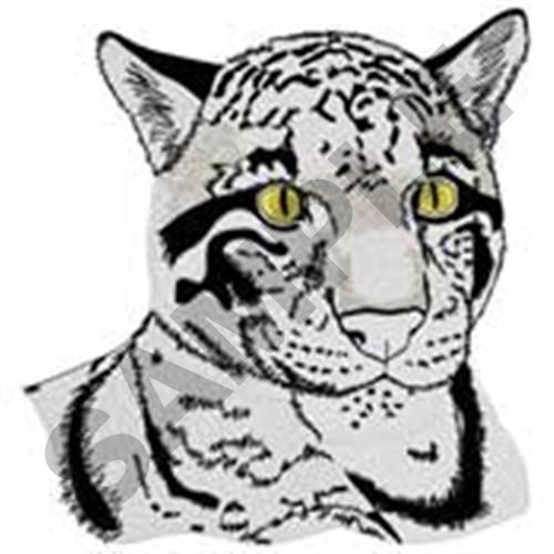 Clouded Leopard Machine Embroidery Design