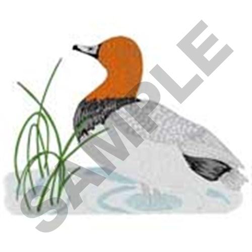 Redhead Duck Machine Embroidery Design