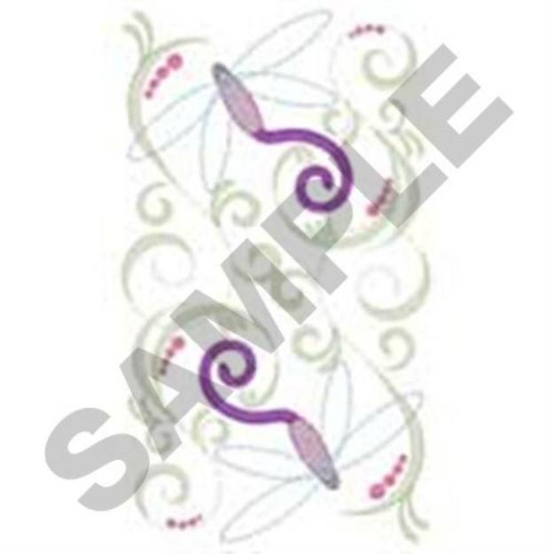 Picture of Dragonflies Swirl Machine Embroidery Design