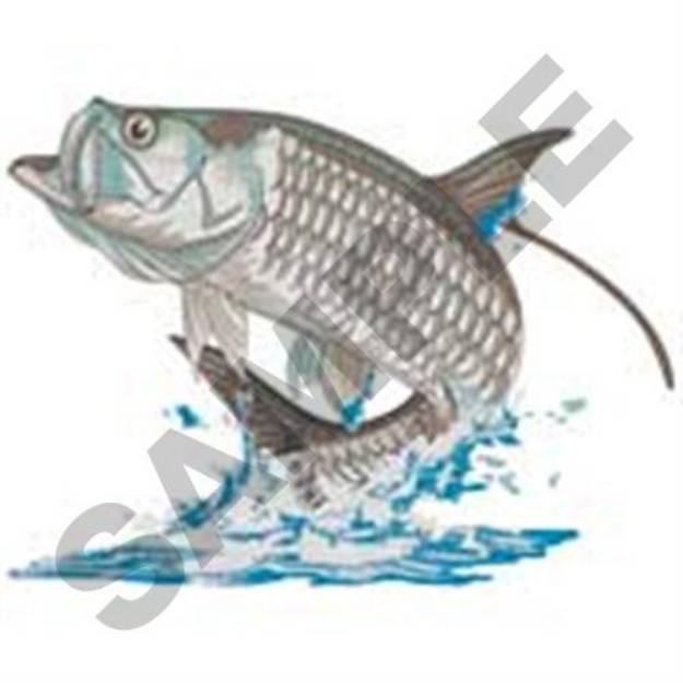 Picture of Tarpon Fish Machine Embroidery Design