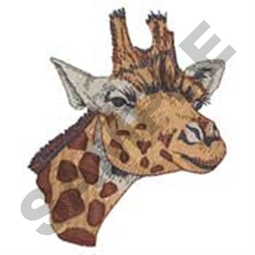 Giraffe Head Machine Embroidery Design