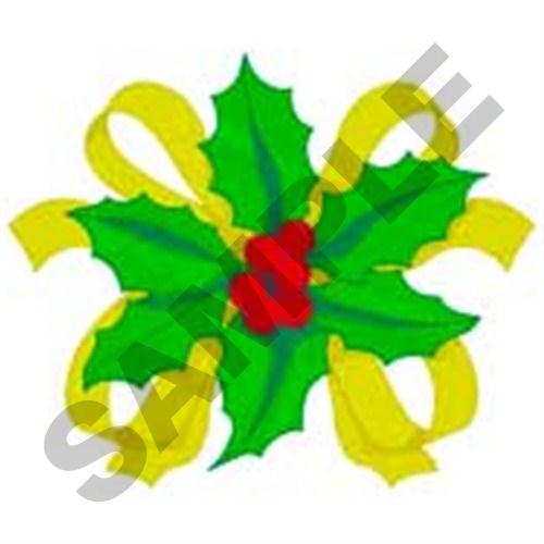 Holly Leaves Machine Embroidery Design