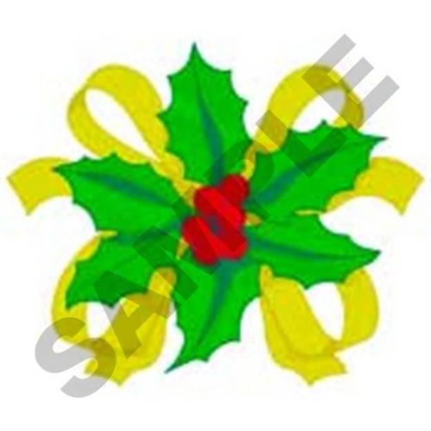 Picture of Holly Leaves Machine Embroidery Design