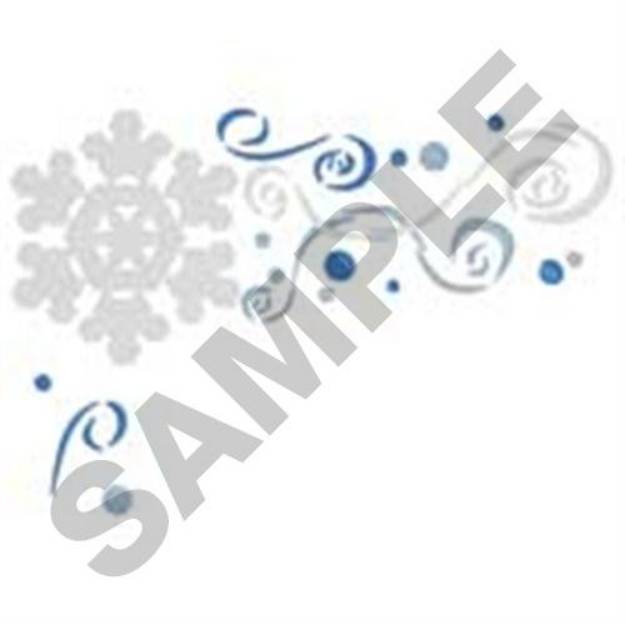 Picture of Snowflakes Pocket Topper Machine Embroidery Design