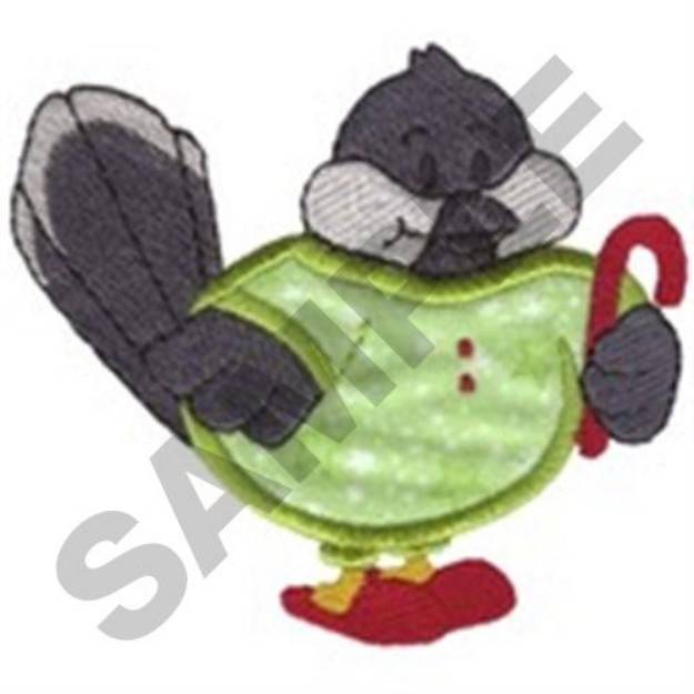 Picture of Chickadee In Pajamas Applique Machine Embroidery Design