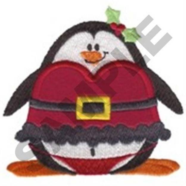 Picture of Penguin In Pajamas Applique Machine Embroidery Design