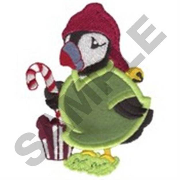 Picture of Puffin In Pajamas Applique Machine Embroidery Design