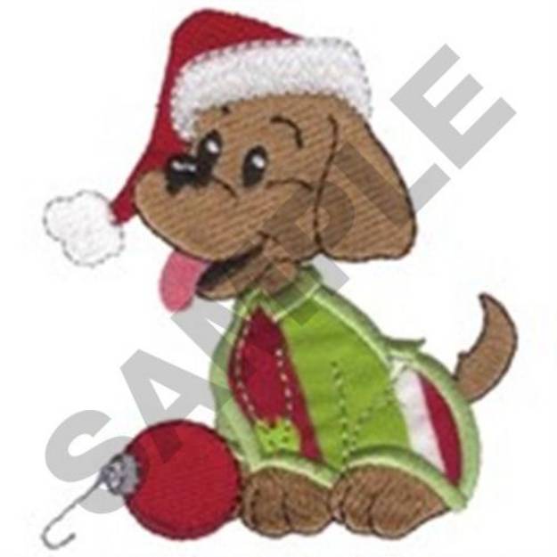 Picture of Puppy In Pajamas Applique Machine Embroidery Design