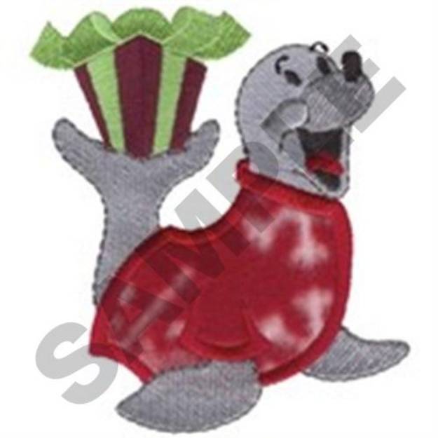Picture of Seal In Pajamas Applique Machine Embroidery Design