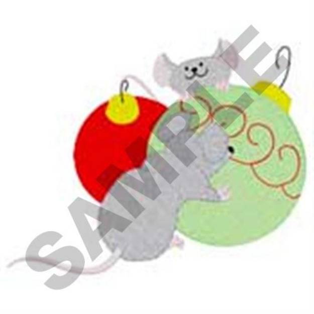 Picture of Mice And Ornament Machine Embroidery Design
