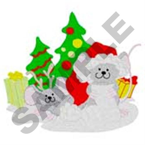 Christmas Mouse Machine Embroidery Design