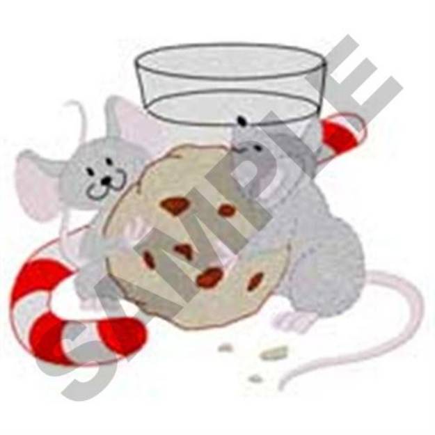 Picture of Mice And Cookies Machine Embroidery Design