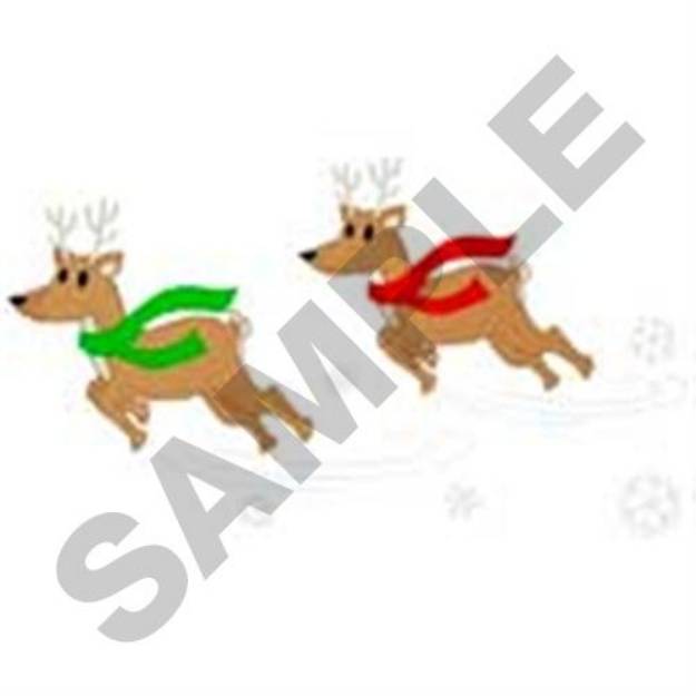 Picture of Christmas Reindeer Machine Embroidery Design