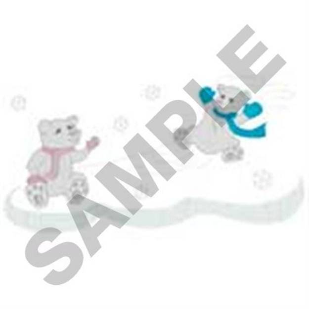 Picture of Polar Bears Machine Embroidery Design