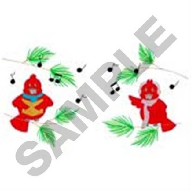 Picture of Caroling Cardinals Machine Embroidery Design