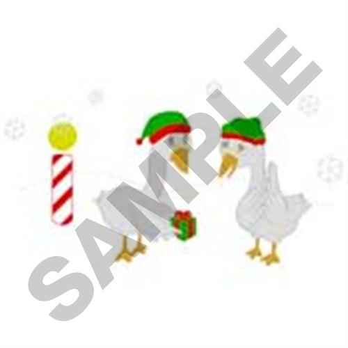Christmas Goose Machine Embroidery Design
