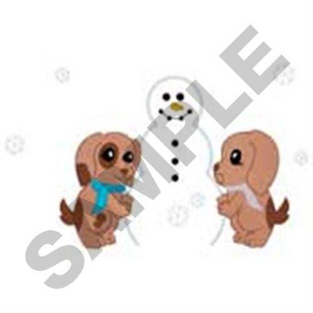Picture of Snow Dogs Machine Embroidery Design
