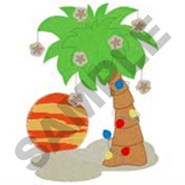 Picture of Christmas Palm Machine Embroidery Design