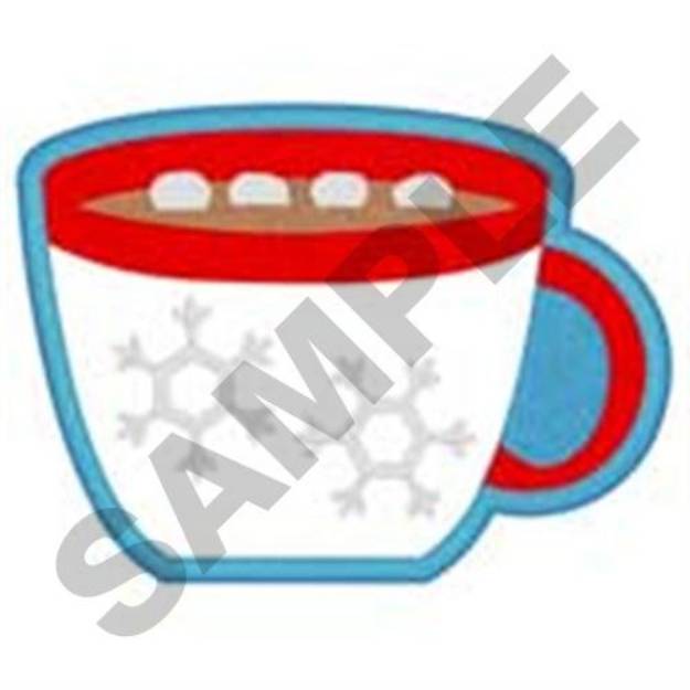 Picture of Cup Of Cocoa Applique Machine Embroidery Design