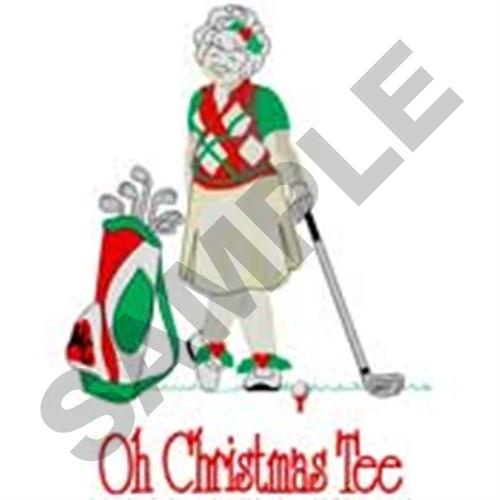 Oh Christmas Tee Machine Embroidery Design