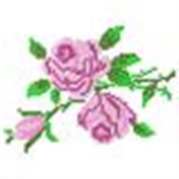 Picture of Cross Stitch Roses Machine Embroidery Design