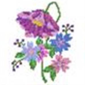 Picture of Wildflower Cross Stitch Machine Embroidery Design