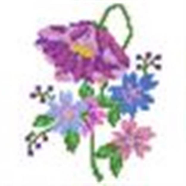 Picture of Wildflower Cross Stitch Machine Embroidery Design
