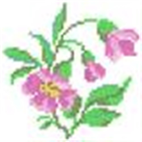 Cross Stitch Blossoms Machine Embroidery Design