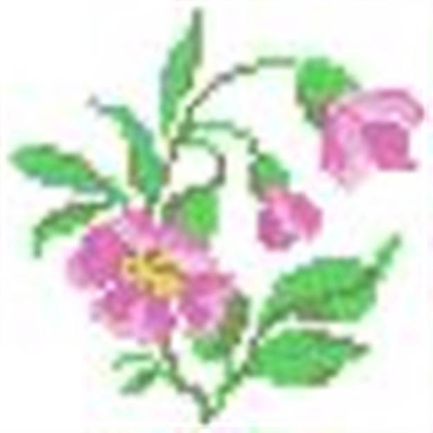 Picture of Cross Stitch Blossoms Machine Embroidery Design