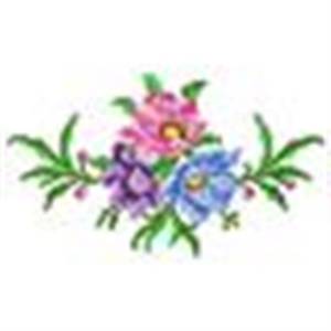 Picture of X-Stitch Flowers Machine Embroidery Design