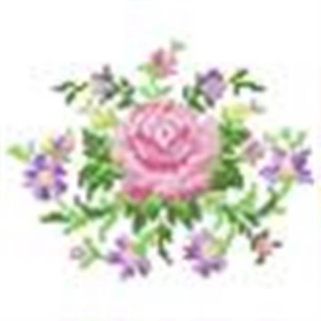 Picture of X-Stitch Roses Machine Embroidery Design