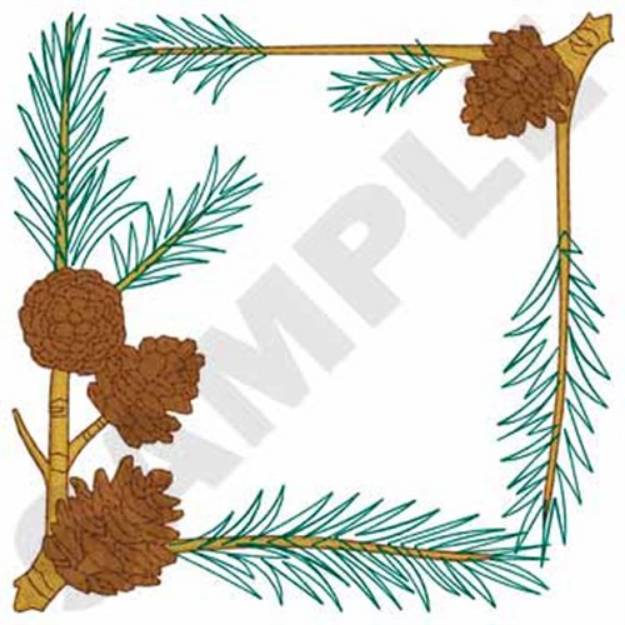 Picture of Pinetree Branch Border Machine Embroidery Design