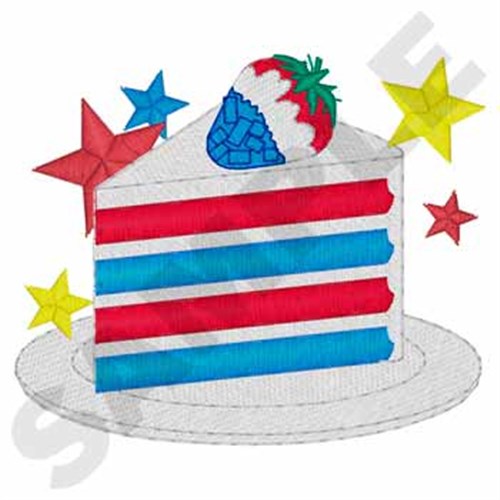 Patriotic Cake Machine Embroidery Design