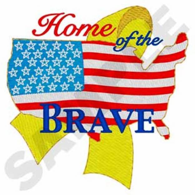 Picture of USA Yellow Ribbon Machine Embroidery Design