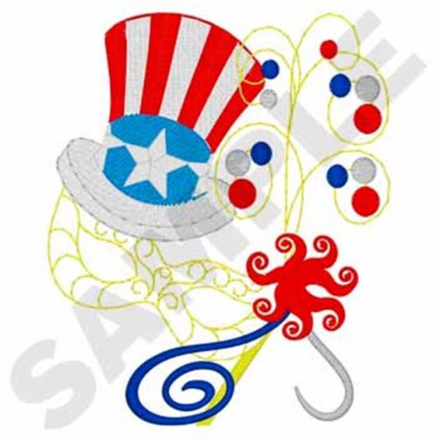Picture of Patriotic Mask Machine Embroidery Design