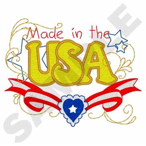 Made In The Usa Machine Embroidery Design