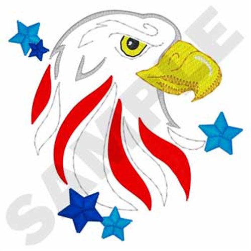 Patriotic Eagle Machine Embroidery Design