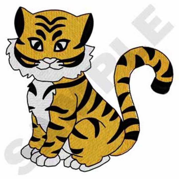 Picture of Tiger Cub Machine Embroidery Design