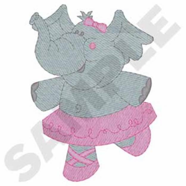 Picture of Ballerina Elephant Machine Embroidery Design